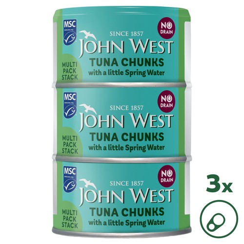 John West No Drain MSC Tuna Chunks in Spring Water