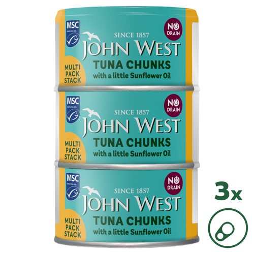 John West No Drain MSC Tuna Chunks in Sunflower Oil
