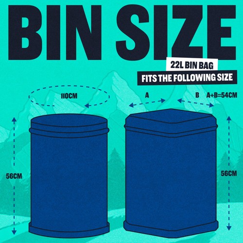 BEAST Incredibly Tough Drawstring Pedal Bin Bags 22L thumbnail 3