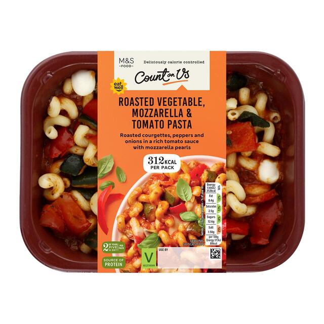 M&S Count On Us Roasted Vegetable Mozzarella & Tomato Pasta thumbnail 2