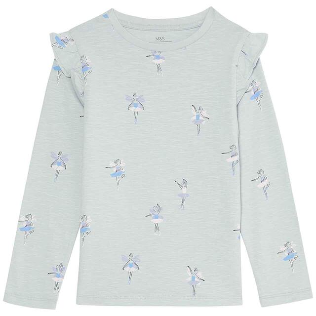 M&S Ballet Tops, 3 Pack, 2-7 Years, Pink thumbnail 3