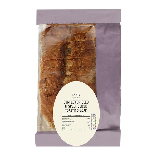 M&S Only 6 Ingredients Sunflower Seed and Spelt Sliced Toasting Loaf thumbnail 2
