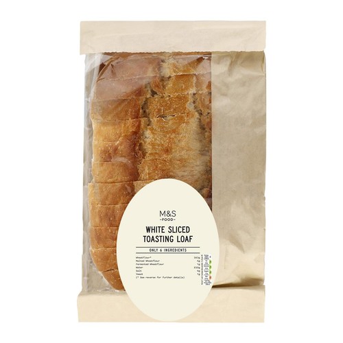 M&S Only 6 Ingredients White Sliced Toasting Loaf thumbnail 2