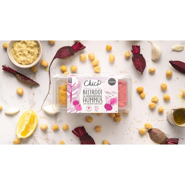 ChicP Beetroot & Horseradish Hummus Snack Pack Trio thumbnail 3