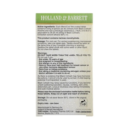 Holland & Barrett MenoCool Black Cohosh thumbnail 2