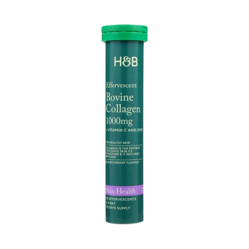 Holland & Barrett Bovine Collagen & Vit C Effervescent Tablets Blackcurrant