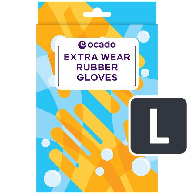 Ocado Extra Wear Household Rubber Gloves Large