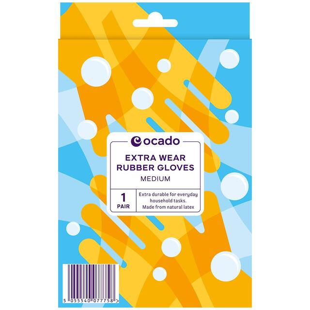 Ocado Extra Wear Household Rubber Gloves Medium thumbnail 2