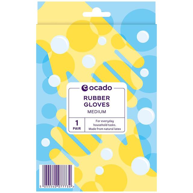 Ocado Regular Household Rubber Gloves Medium thumbnail 2