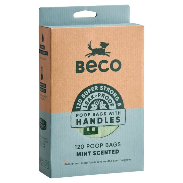 Beco Poop Bags With Handles, Mint Scented