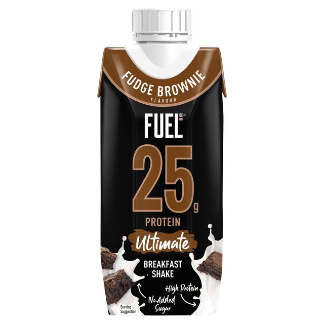 FUEL10K Fudge Brownie 25g High Protein Breakfast Shake Drink