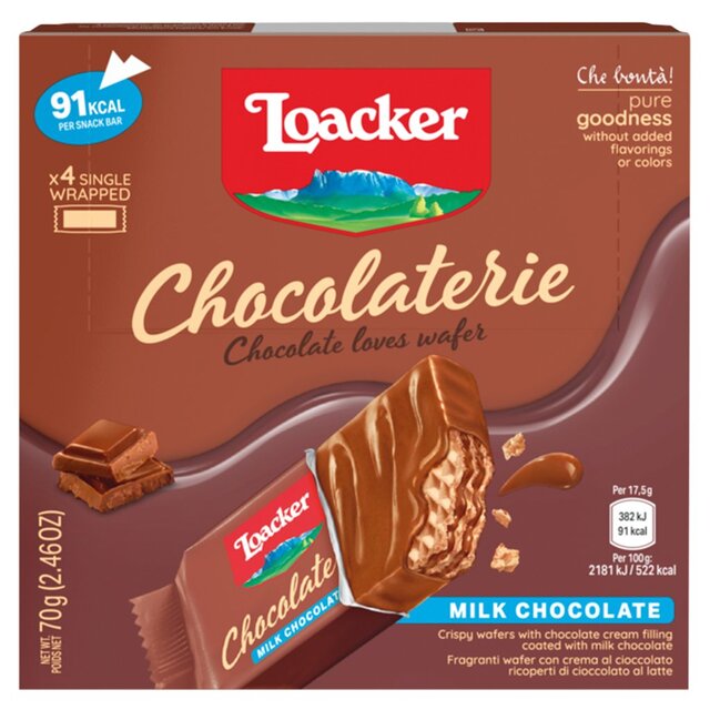 Loacker Chocolaterie Milk Chocolate Wafer Bars Multipack