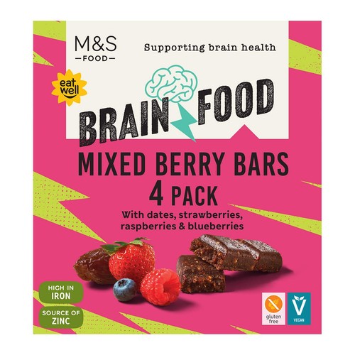 M&S Brain Food Mixed Berry Bars Multipack