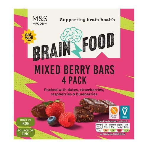 M&S Brain Food Mixed Berry Bars Multipack thumbnail 2