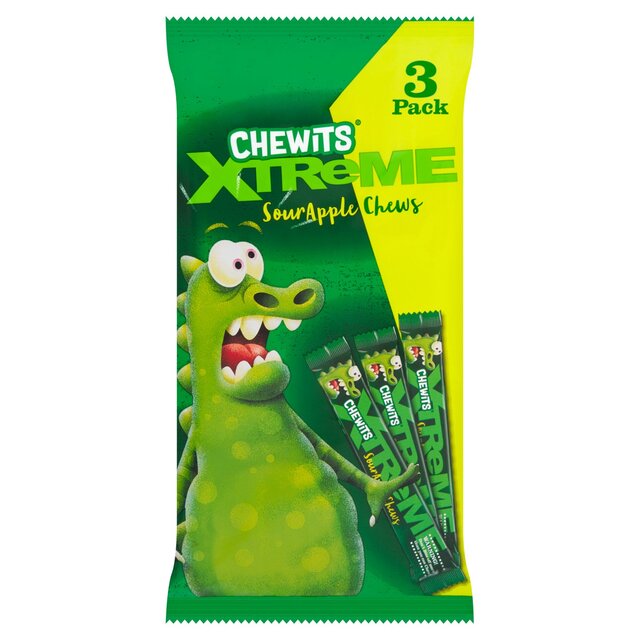 Chewits Xtreme Sour Apple 3pk