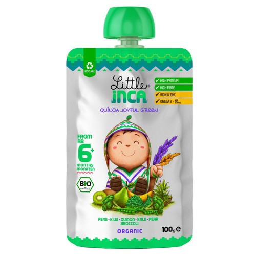 Little Inca Quinoa Joyful Green Baby Food Pouch 6 months+
