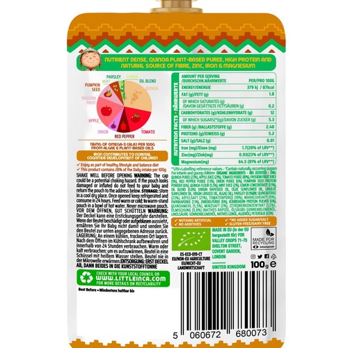 Little Inca Quinoa Tabbouleh Baby Food Pouch 8 months + thumbnail 2