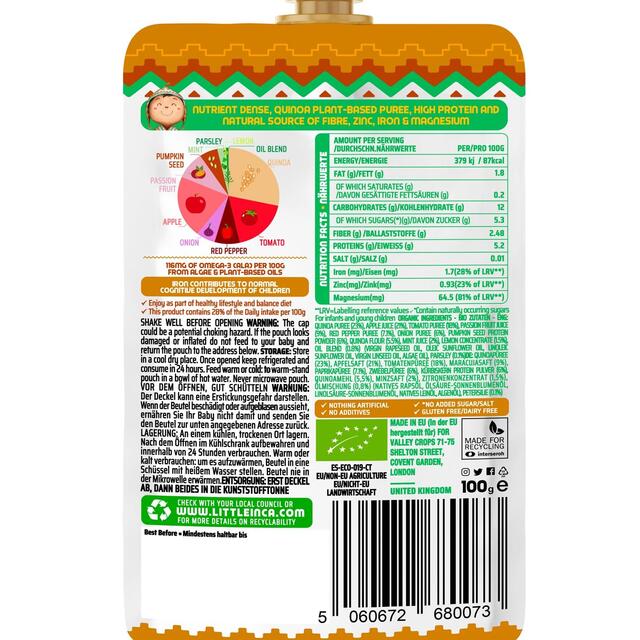 Little Inca Quinoa Tabbouleh Baby Food Pouch 8 months + thumbnail 2