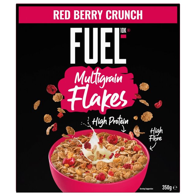 FUEL10K Red Berry Multigrain Flakes High Protein Breakfast Cereal