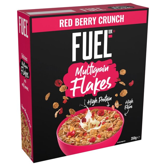 FUEL10K Red Berry Multigrain Flakes High Protein Breakfast Cereal thumbnail 2