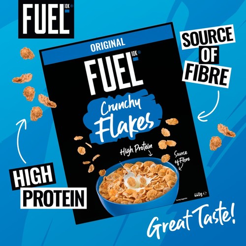 FUEL10K Original Crunchy Flakes High Protein Breakfast Cereal thumbnail 2