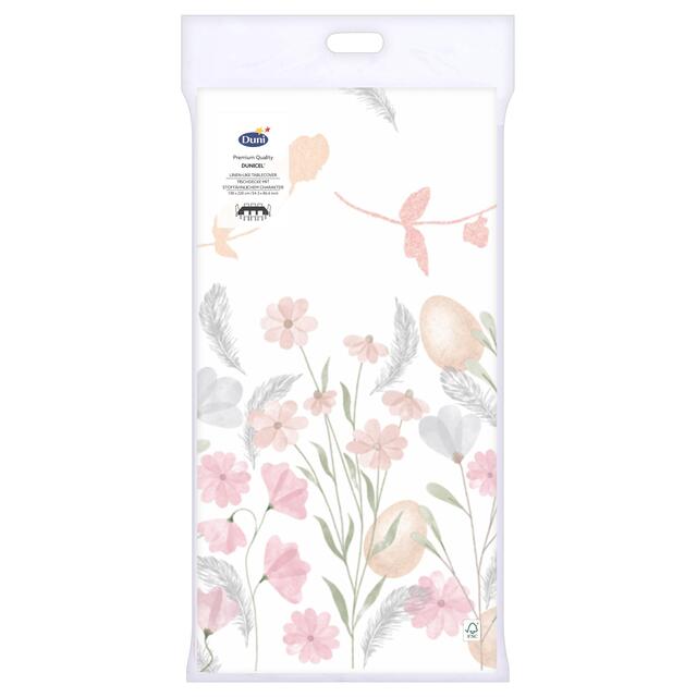 Soft Floral Easter Table Cover, 138x220cm