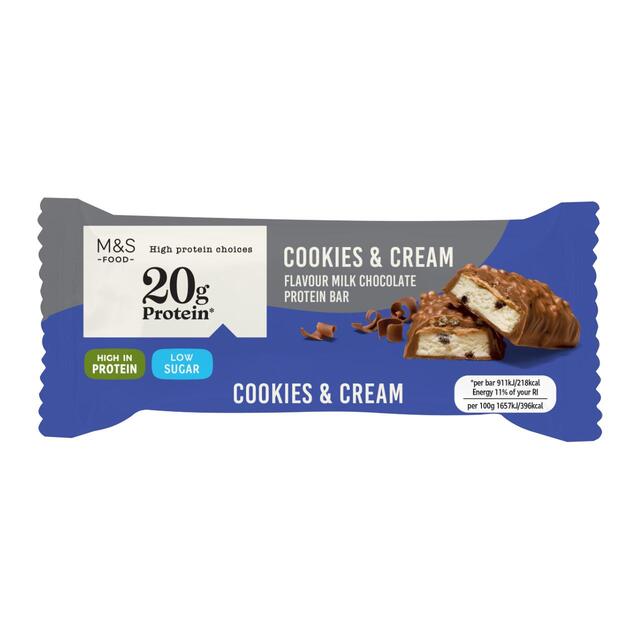 M&S Cookies & Cream Chocolate Protein Bar thumbnail 2