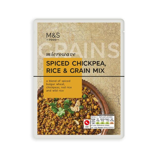 M&S Microwave Spiced Chickpea Rice & Grain Mix thumbnail 2