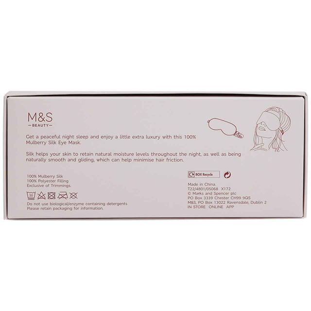 M&S Pure Silk Eye Mask, Blue thumbnail 3
