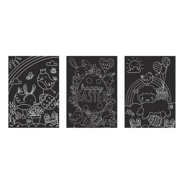 Scratch Art Cute Easter A4 Scenes thumbnail 2