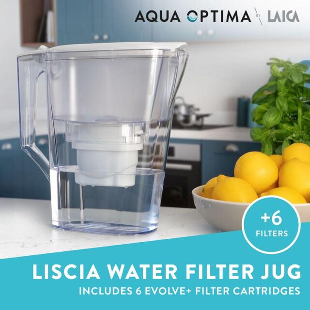 Aqua Optima Liscia 2.5L Water Filter Jug 6 Month Pack thumbnail 2