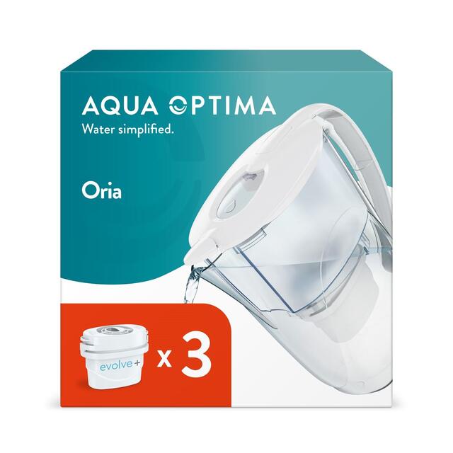 Aqua Optima Oria 2.8L Water Filter Jug 3 Month Pack