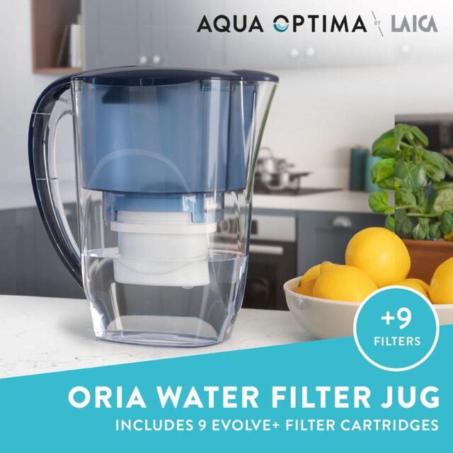 Aqua Optima Oria 2.8L Blue Water Filter Jug 9 Month Pack thumbnail 2