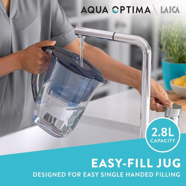 Aqua Optima Oria 2.8L Blue Water Filter Jug 9 Month Pack thumbnail 3