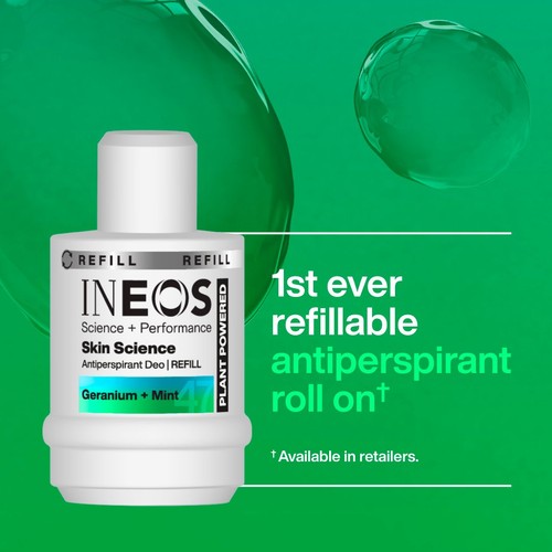 INEOS Antiperspirant Deodorant Roll On Refill Geranium & Mint thumbnail 6