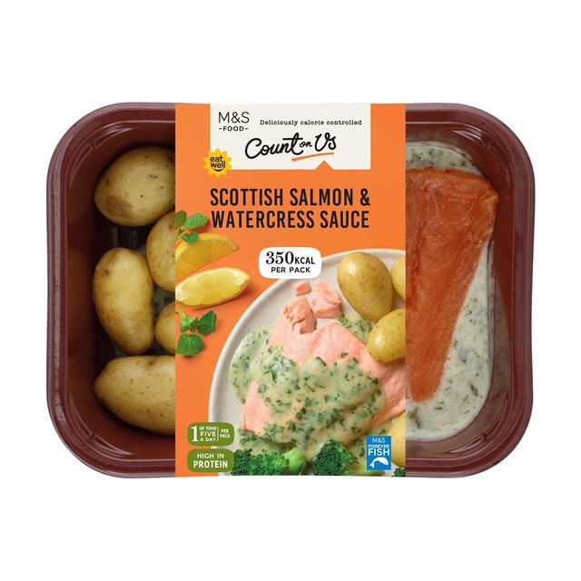 M&S Count On Us Scottish Salmon & Watercress Sauce