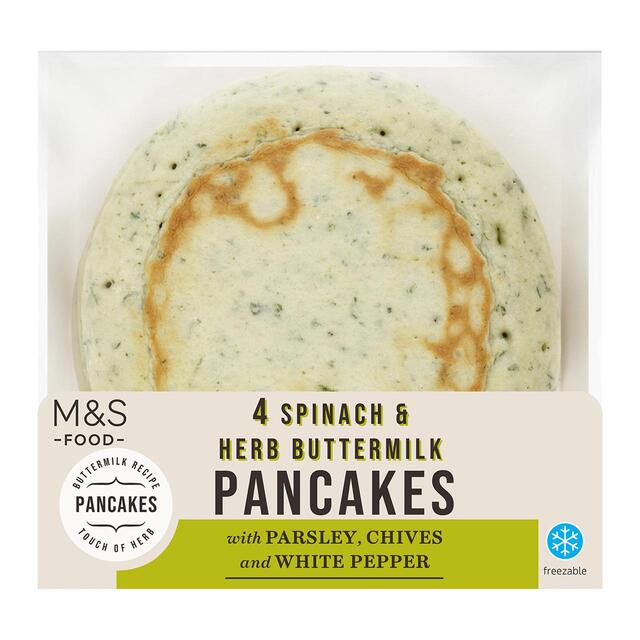 M&S 4 Spinach & Herb Buttermilk Pancakes