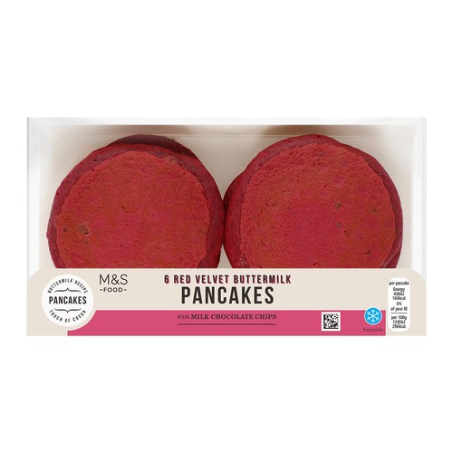 M&S 6 Red Velvet Buttermilk Pancakes thumbnail 3
