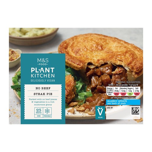 M&S Plant Kitchen Vegan No Beef Steak Pie thumbnail 3