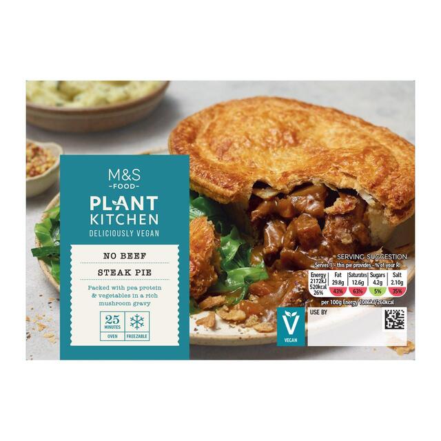 M&S Plant Kitchen Vegan No Beef Steak Pie thumbnail 2
