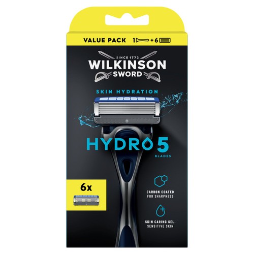 Wilkinson Sword Hydro 5 Mens 1 Razor + 5 Blade Refills Pack