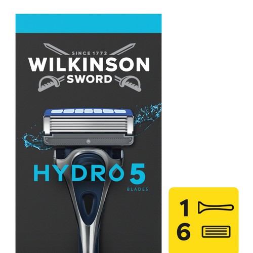Wilkinson Sword Hydro 5 Mens 1 Razor + 6 Blade Refills Pack thumbnail 2