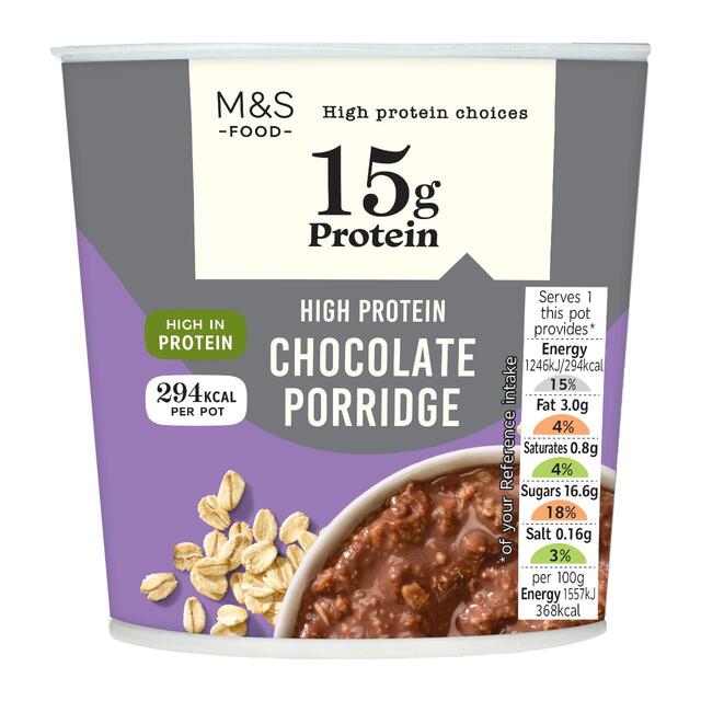 M&S High Protein Chocolate Porridge thumbnail 2
