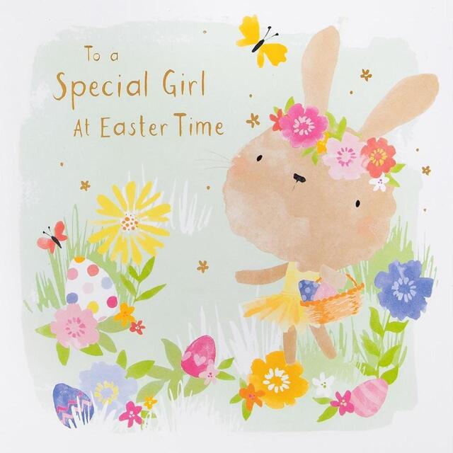 M&S Little Girl Easter Card