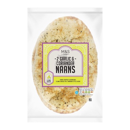 M&S Garlic & Coriander Naans thumbnail 2