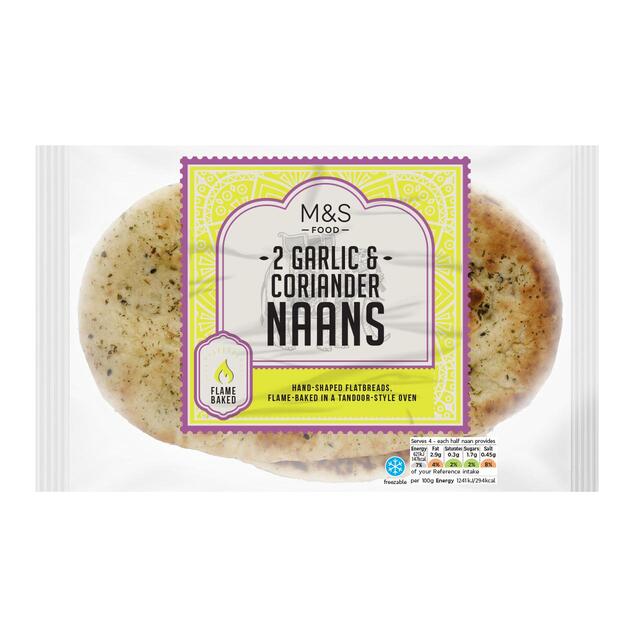 M&S Garlic & Coriander Naans thumbnail 2