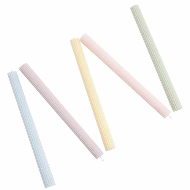 M&S Ridged Dinner Candles, Pastel thumbnail 3