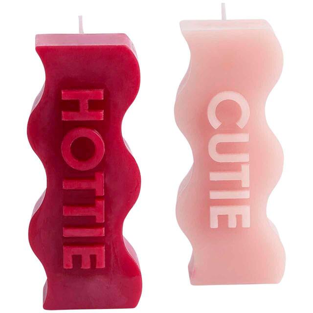 M&S Hottie & Cutie Pillar Candles, Unscented