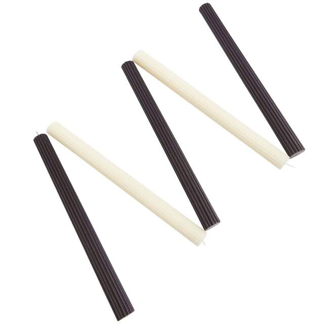 M&S Set of 5 Ridged Dinner Candles , Multi thumbnail 2