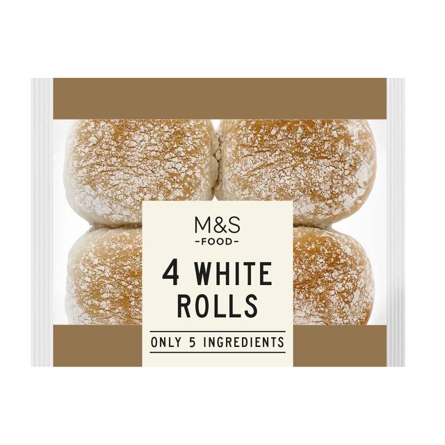 M&S Only 5 Ingredients 4 White Rolls